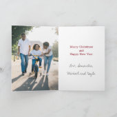 What A Year モダン 2写真Burgundy シーズンカード (内部)