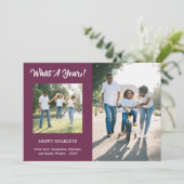 What A Year モダン 3フォトパープル シーズンカード (スタンド正面)