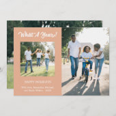 What A Year モダン 3フォトピーチ シーズンカード (正面/裏面)