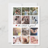 What a Year モダン Multiple Photo Collage シーズンカード (正面)