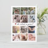 What a Year モダン Multiple Photo Collage シーズンカード (スタンド正面)