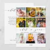 What a Year | 振り返る 楽しいホリデー フォト シーズンカード (正面/裏面)