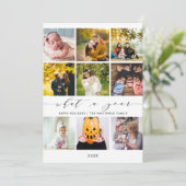 What a Year | 振り返る 楽しいホリデー フォト シーズンカード (スタンド正面)