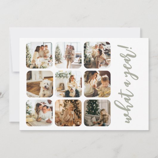 What a Year 12写真と文字 パーソナライズされた シーズンカード (正面)