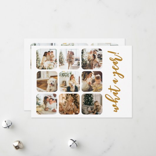 What a Year 12写真と文字 パーソナライズされた シーズンカード (正面/裏面インサイチュ)