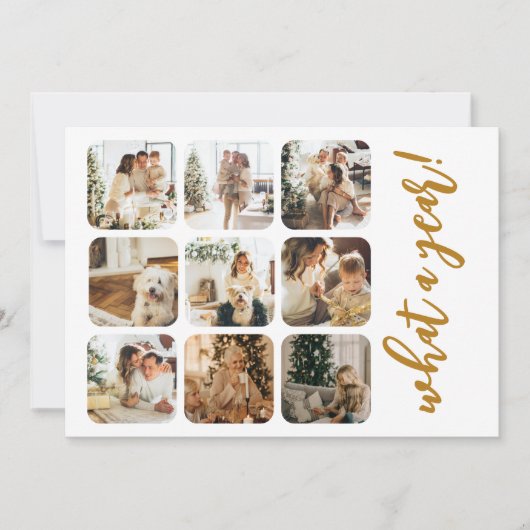 What a Year 12写真と文字 パーソナライズされた シーズンカード (正面)