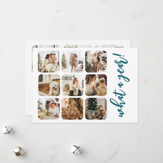 What a Year 12写真と文字 パーソナライズされた シーズンカード (正面/裏面インサイチュ)