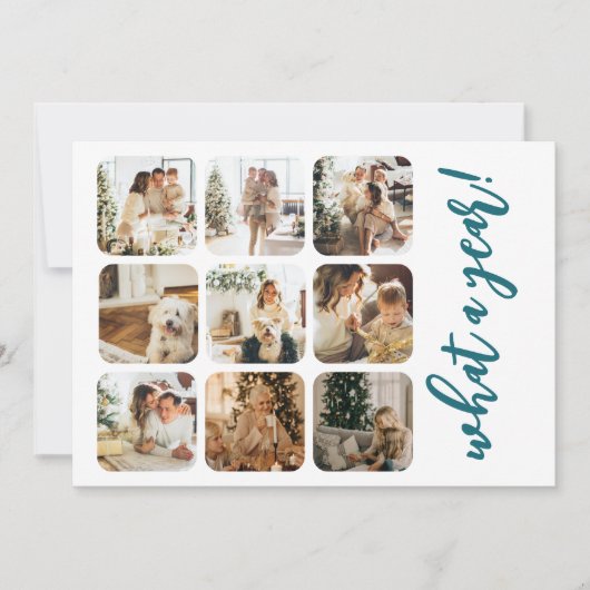 What a Year 12写真と文字 パーソナライズされた シーズンカード (正面)