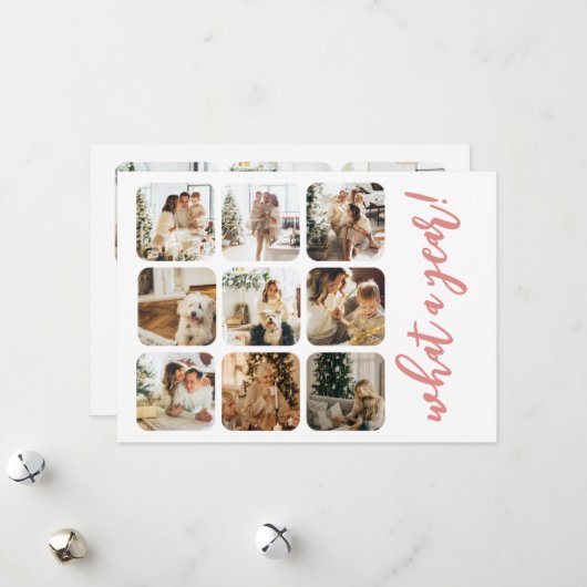 What a Year 12写真と文字 パーソナライズされた シーズンカード (正面/裏面インサイチュ)