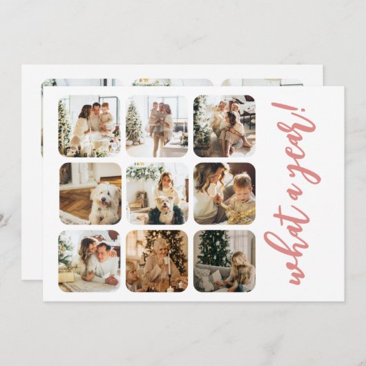 What a Year 12写真と文字 パーソナライズされた シーズンカード (正面/裏面)