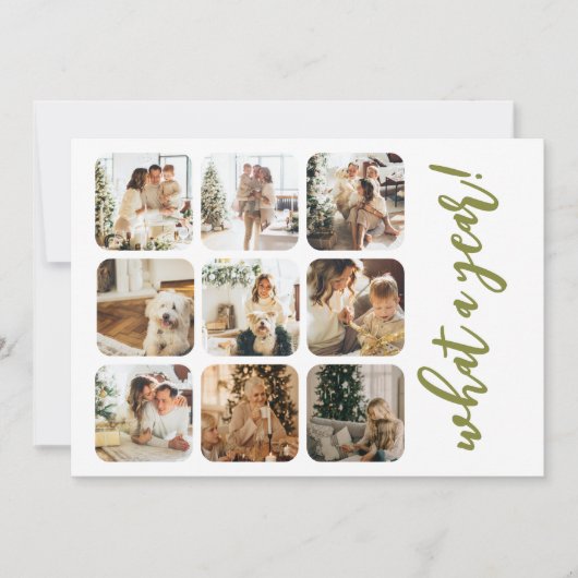 What a Year 12写真と文字 パーソナライズされた シーズンカード (正面)