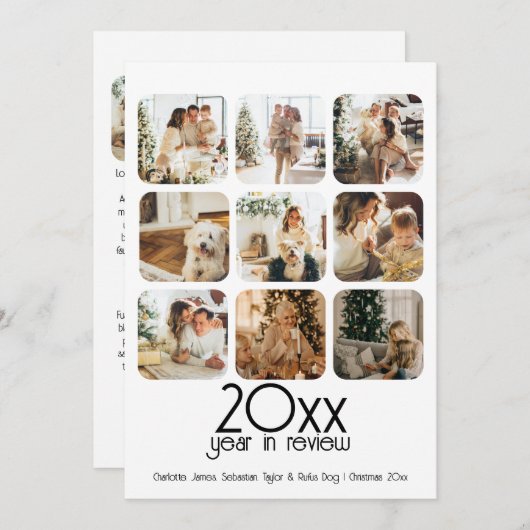 What a Year 12写真と文字 パーソナライズされた シーズンカード (正面/裏面)