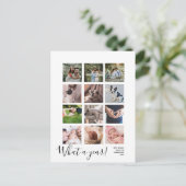 What a Year 12 Photo Christmas パーソナライズされた シーズンポストカード (スタンド正面)