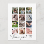 What a Year 12 Photo Christmas パーソナライズされた シーズンポストカード (正面)