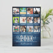 What A Year 12 Photo Collage Captions Blue Wood シーズンカード (スタンド正面)