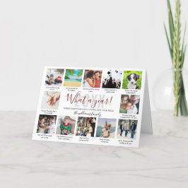 What A Year 12 Photo Collage Captions Family Holid シーズンカード