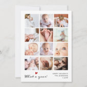 What A Year 12 Photo Collage New Baby Christmas シーズンカード (正面)
