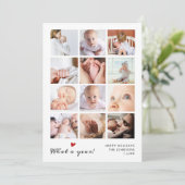 What A Year 12 Photo Collage New Baby Christmas シーズンカード (スタンド正面)