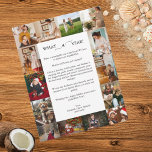 What A Year 14th Photo Collageメリークリスマス シーズンカード<br><div class="desc">What A Year 14th Photo Collage Merry Christmas Holidayポストカードで、注目すべき年の本質を捉える。フェスティバルの温もりとともにエレガンスを兼ね備えモダン、14枚素晴らしのコラージュで瞬間を美しく見せお気に入りのる。ミニマルな写真コラージュデザインは各クリスマスフォトを際立たせており、家族のお祝いの精神を捉えた記念すべき休日の写真クリスマスカードを作成している。私たちのホリデーフォトカードは、あなたの季節の挨拶を送る洗練された方法を提供するように設計されている。黒と白のレイアウトは、冬のフローラアクセントによって補完され、時代を超越した魅力のtouchを追加する。この家族のクリスマスカードは完全にカスタマイズ可能で、あなたのクリスマスカードをユニークに作るためにパーソナライズされたかわいい名前やメッセージを追加することができる。「What A Year」テーマは、過去年のハイライトを映し出す上で最適な背景を提供し、愛する人にとって特別な記念カードとなる。共有クリスマスフォトシンプルカードで喜びとフェスティバルの願いハッピーホリデーのメッセージを友人や家族に送るのに最適な休日はがき形式。あなたは祝の季節の写真クリスマスカードや大切な休日の写真コラージュスタイリッシュは、私たちの写真クリスマスカードは、あなたの休日の挨拶を本当に忘れられない美しい方法を提供する。</div>