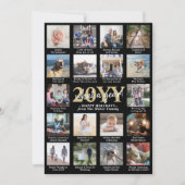 What a Year 18 Photo Collage and Captions Black シーズンカード (正面)