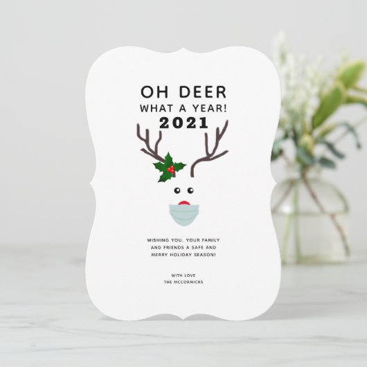 What A Year 2021クリスマスおもしろいことわざトナカイ (スタンド正面)