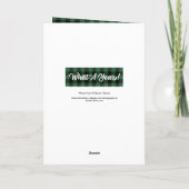 What A Year 2 Photo Christmas Green Buffalo Check シーズンカード (裏面)