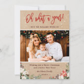 What A Year ChristmasフローラKraft写真 シーズンカード (正面)