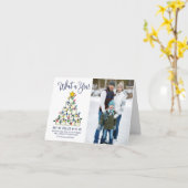 What a Year Christmas 2 Photo Greeting カード (黄色い花)