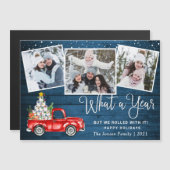 What a Year Christmas 3 Photo Magnetic Card (正面/裏面)