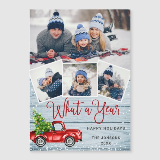 What a Year Christmas 4 PHOTO Magnetic Card (正面)