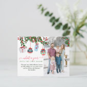 What a Year Christmas Photo Greeting Holiday ポストカード (スタンド正面)
