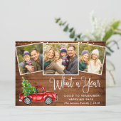 What a Year Christmas Red Farm Truck 3写真 シーズンカード (スタンド正面)