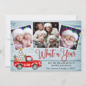 What a Year Christmas Red Farm Truck 3写真 シーズンカード (正面)