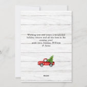 What a Year Christmas Red Farm Truck 3写真 シーズンカード (裏面)