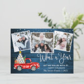 What a Year Christmas Red Farm Truck 3写真 シーズンカード (スタンド正面)