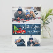 What a Year Christmas Red Farm Truck 3写真 シーズンカード (スタンド正面)