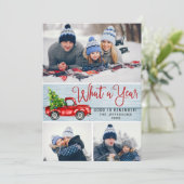 What a Year Christmas Red Farm Truck 3写真 シーズンカード (スタンド正面)