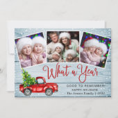 What a Year Christmas Red Farm Truck 3写真 シーズンカード (正面)