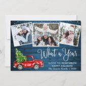 What a Year Christmas Red Farm Truck 3写真 シーズンカード (正面)