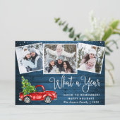What a Year Christmas Red Farm Truck 3写真 シーズンカード (スタンド正面)