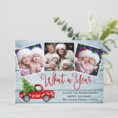 What a Year Christmas Red Farm Truck 3写真 シーズンカード (スタンド正面)