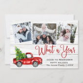 What a Year Christmas Red Farm Truck 3写真 シーズンカード (正面)