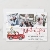 What a Year Christmas Red Farm Truck 3写真 シーズンカード (正面)