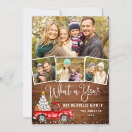 What a Year Christmas Red Farm Truck 4写真 シーズンカード