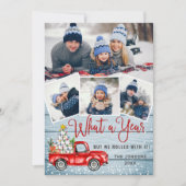 What a Year Christmas Red Farm Truck 4写真 シーズンカード (正面)