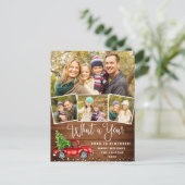 What a Year Christmas Red Farm Truck 4写真 ポストカード (スタンド正面)