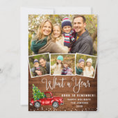 What a Year Christmas Red Farm Truck 5写真 シーズンカード (正面)