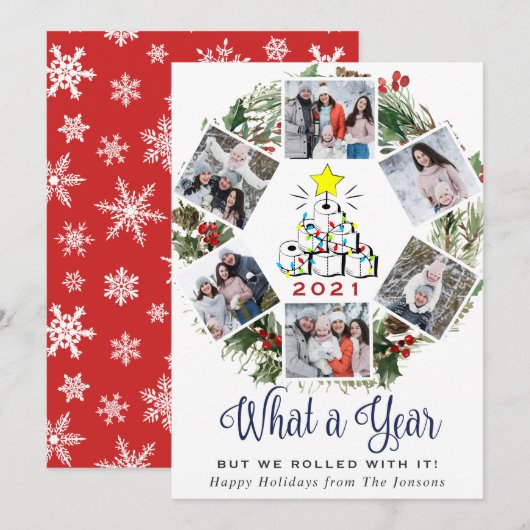 What a Year Christmas Red Farm Truck 6の写真 シーズンカード (正面/裏面)