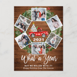 What a Year Christmas Red Farm Truck 6の写真 シーズンポストカード