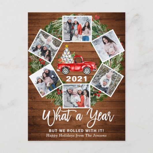 What a Year Christmas Red Farm Truck 6の写真 シーズンポストカード (正面)